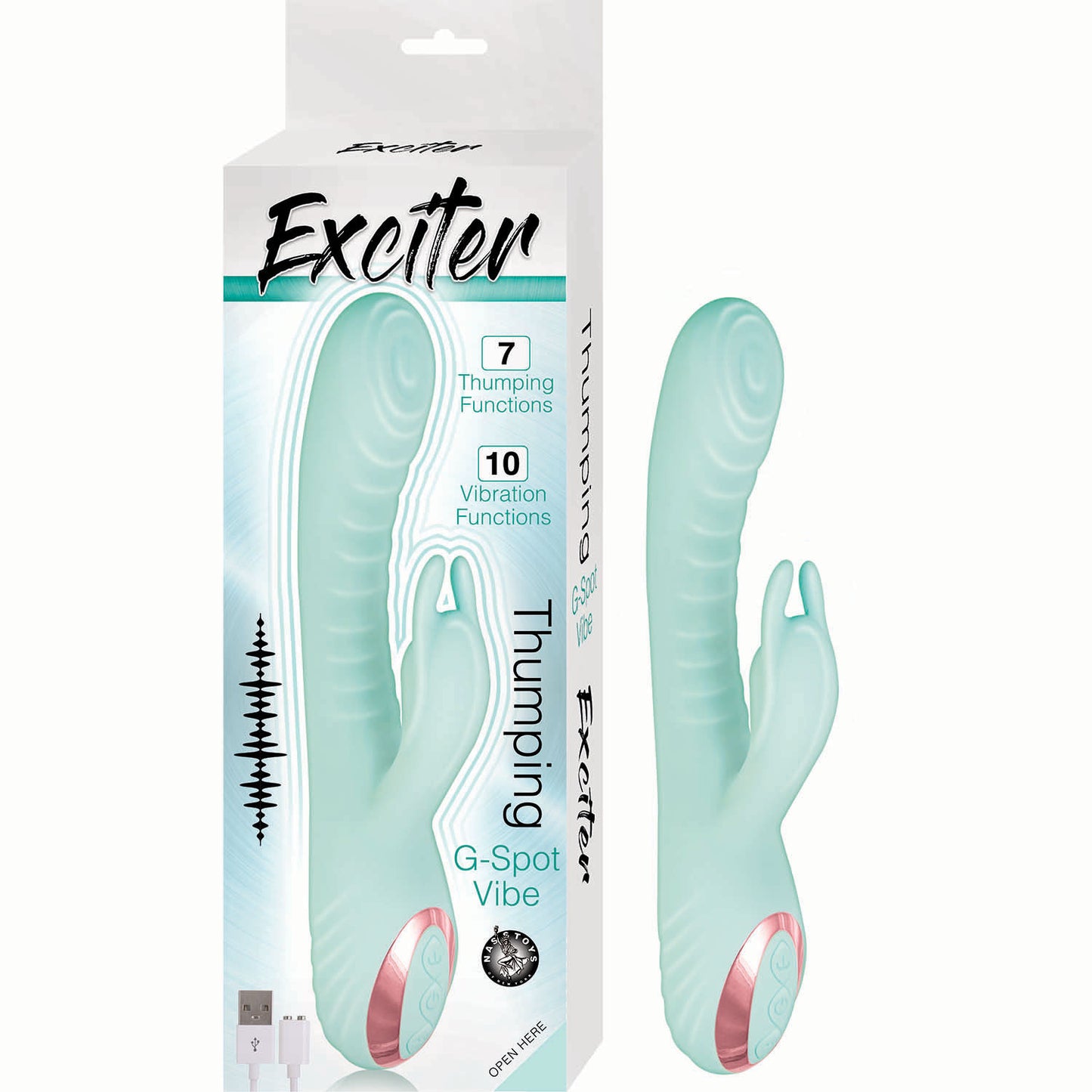 Vibrador Empuje Recargable Estimula Punto G Clitoris EXCITER THUMPING G-SPOT VIBE-
