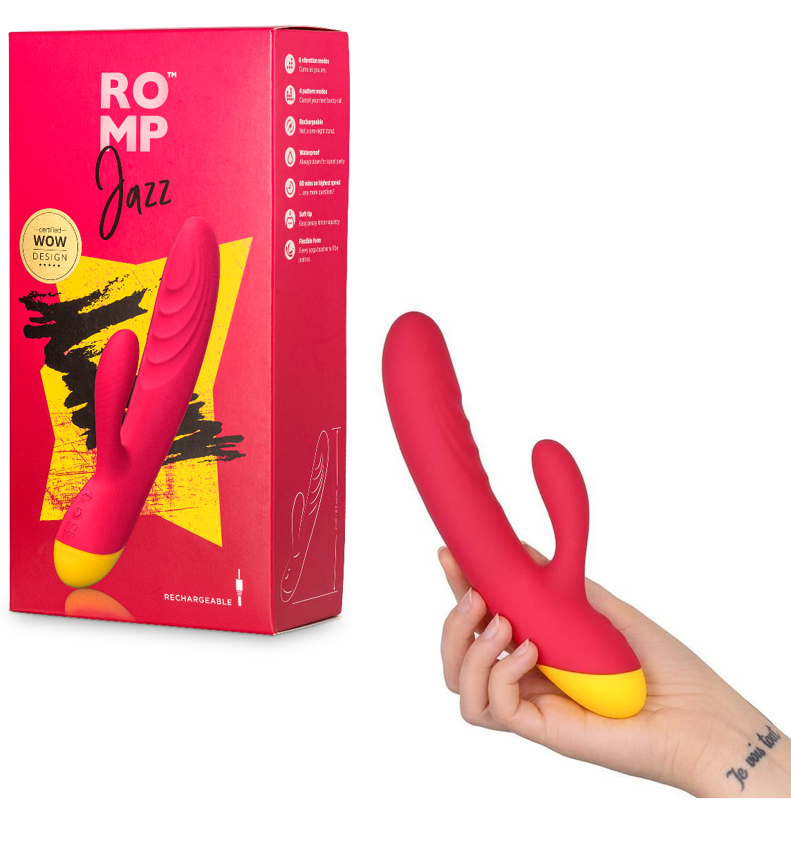 Vibrador Curvado, Silicon Estimula Punto G, Recargable, ROMP – Vibrado –  KatsyLove