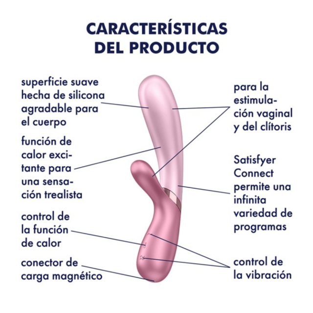 Vibrador Clitoris Punto G Control por App SATISFYER - HOT LOVER PINK