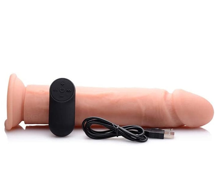 Gran Vibrador De Silicon Recargable 20cm Consolador Control Big Shot Vibrating Remote Control Silicone Dildo - 8 Inch