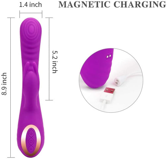 Vibrador Empuje Recargable Estimula Punto G Clitoris EXCITER THUMPING G-SPOT VIBE-PURPLE