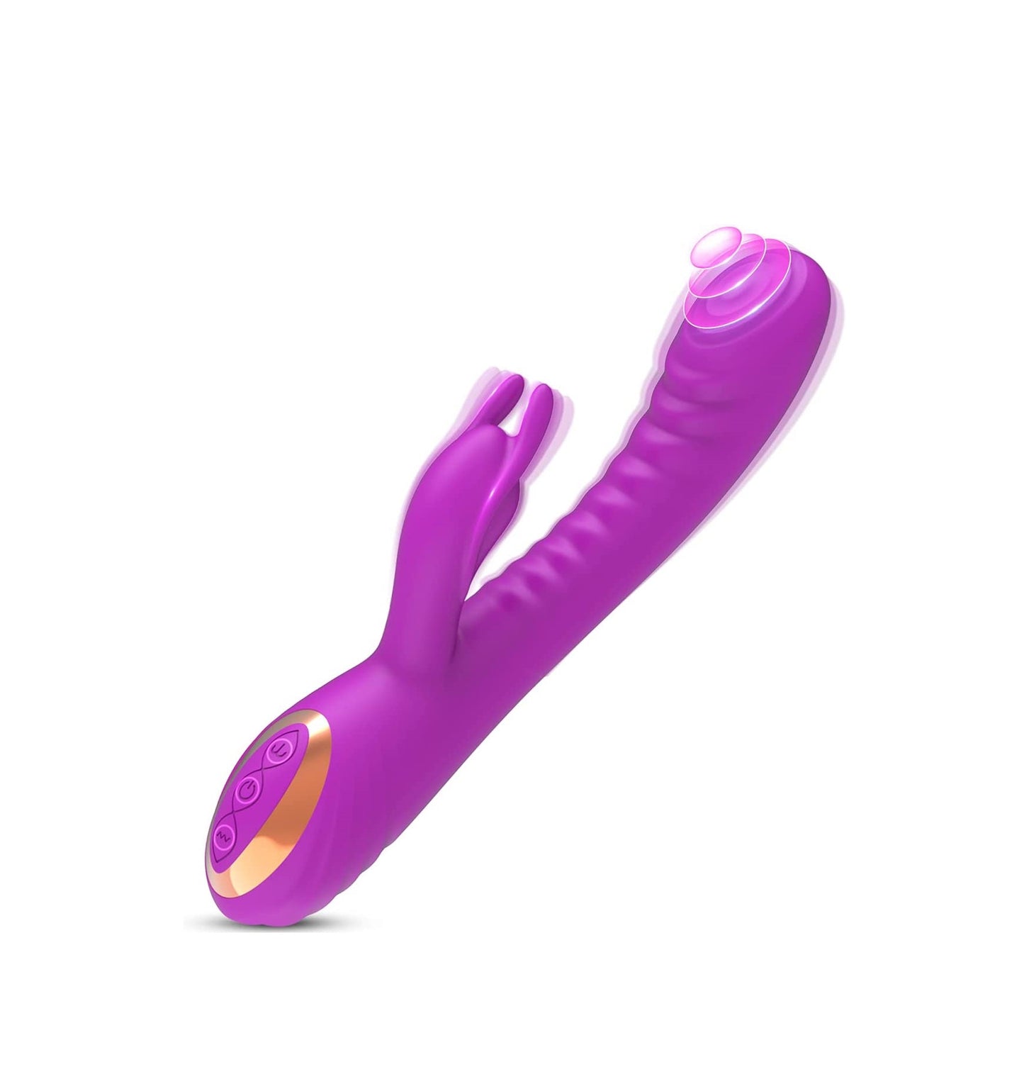 Vibrador Empuje Recargable Estimula Punto G Clitoris EXCITER THUMPING G-SPOT VIBE-PURPLE