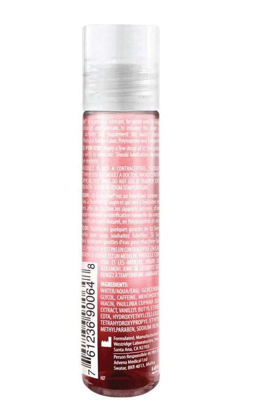 Lubricante Id Sensation Base Agua 1oz Sensación Caliente Pocket bottle
