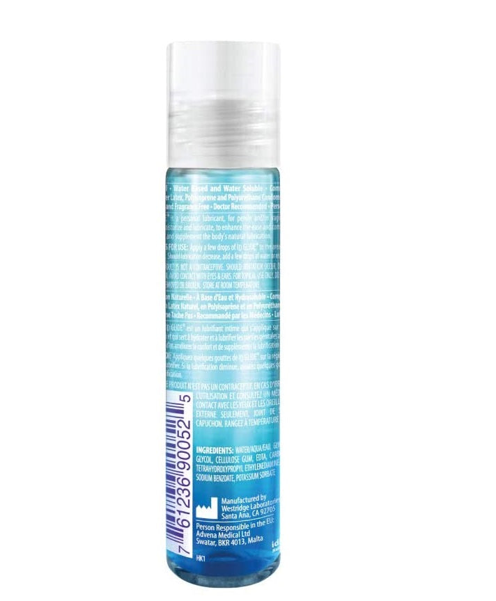 Lubricante Base Agua Hipóarlergico Id Glide 1oz Natural Pocket bottle