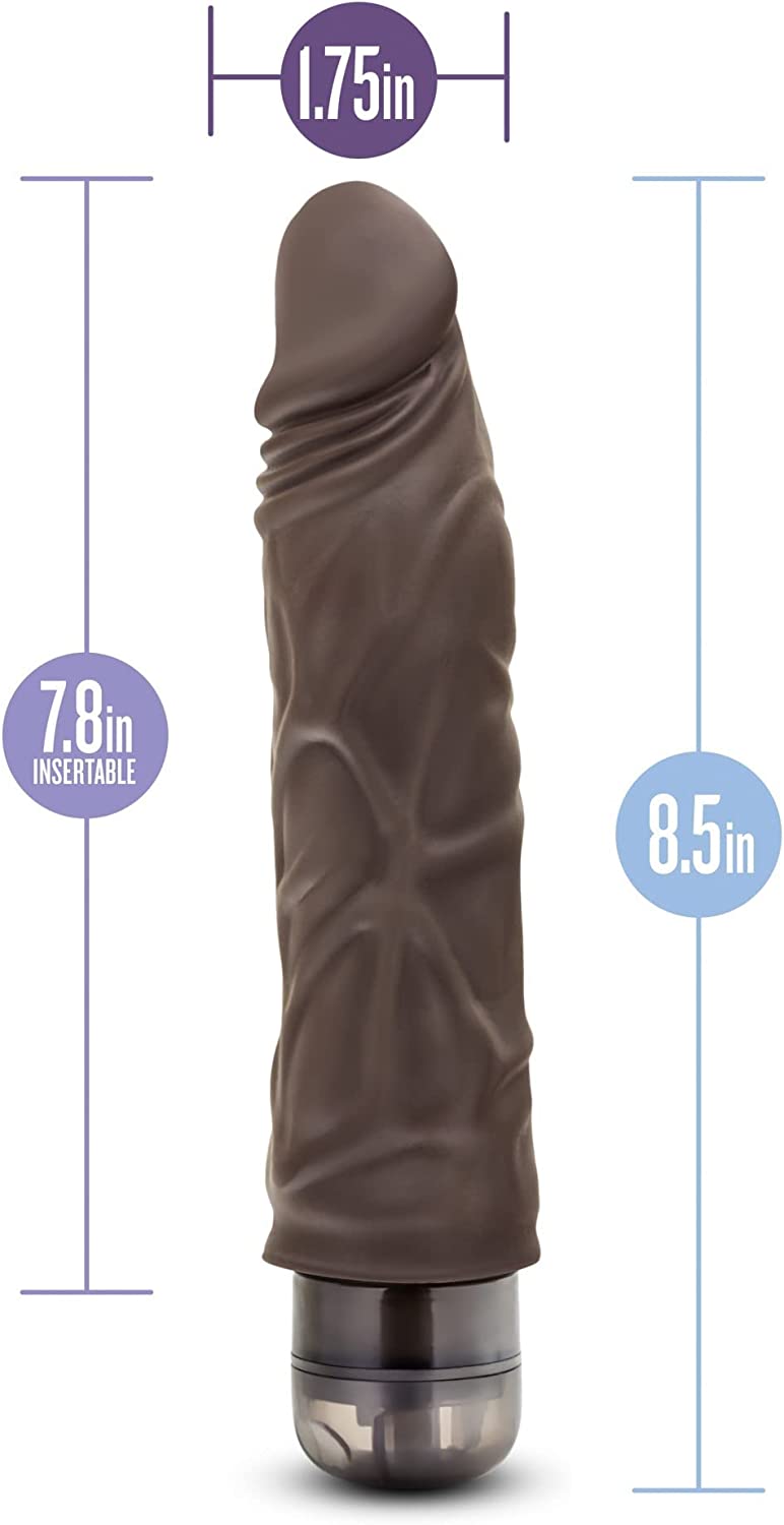 Consolador Dildo Potente Vibrador 20cm Moreno Dr Skin Vibe COCK VIBE 10 - 8.5 INCH VIBRATING COCK - CHOCOLATE