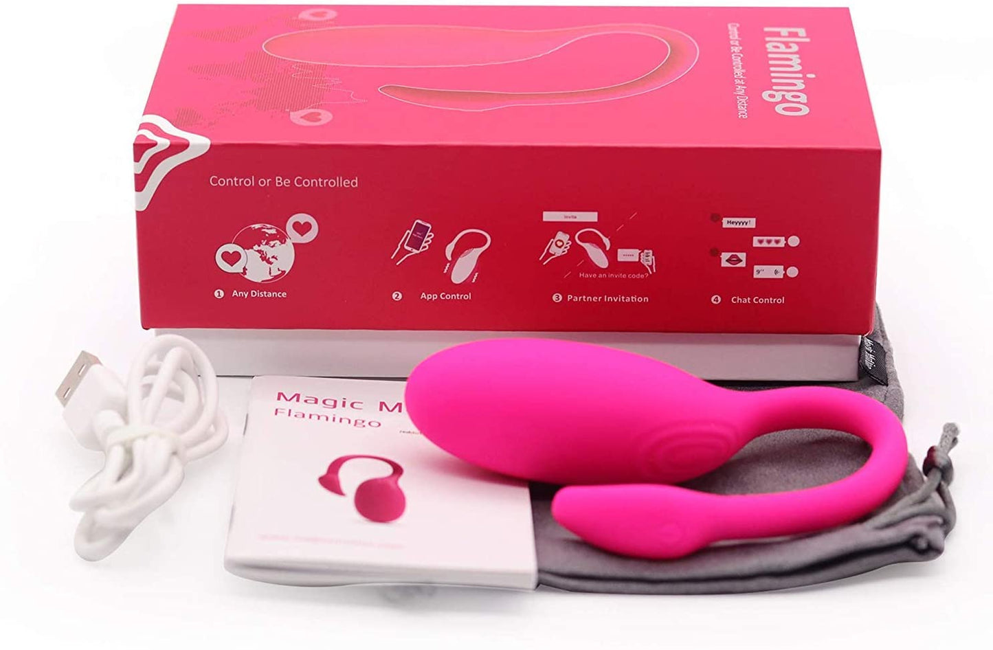 Masturnación Femenina App Control Vibrador Huevo Mágico Movil Flamingo