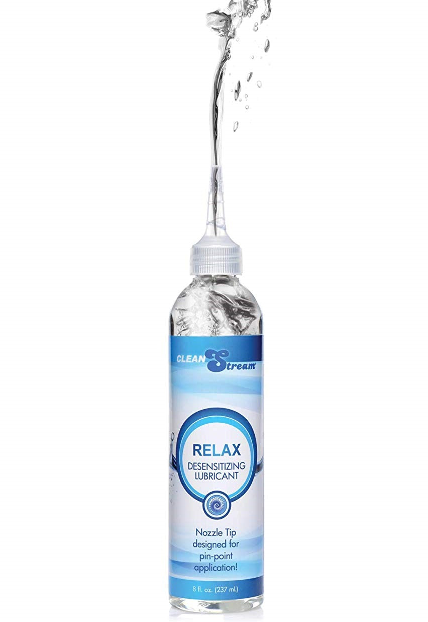 Lubricante Anal Anestesico Relax 237ml Relajante Relax Desensitizing Lubricant with Nozzle Tip - 8 oz.