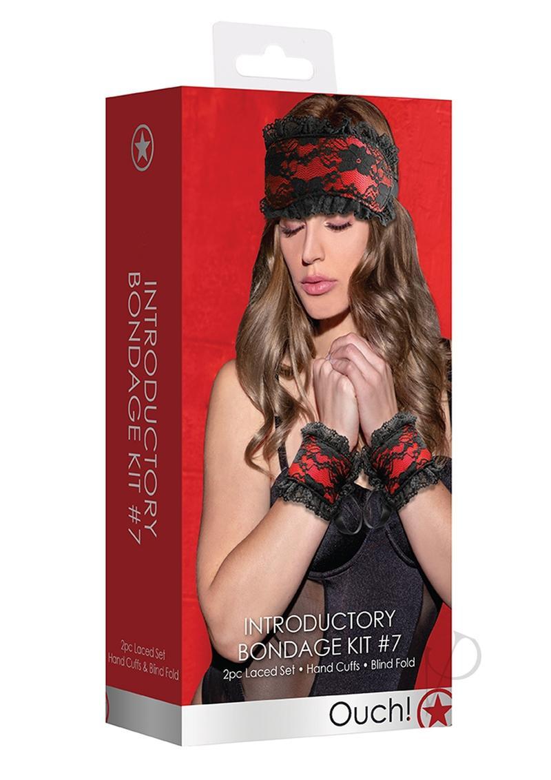 Esposas Antifaz Hermoso Kit Bondage Principiantes Sumisión Introductory Bondage Kit #7 Red