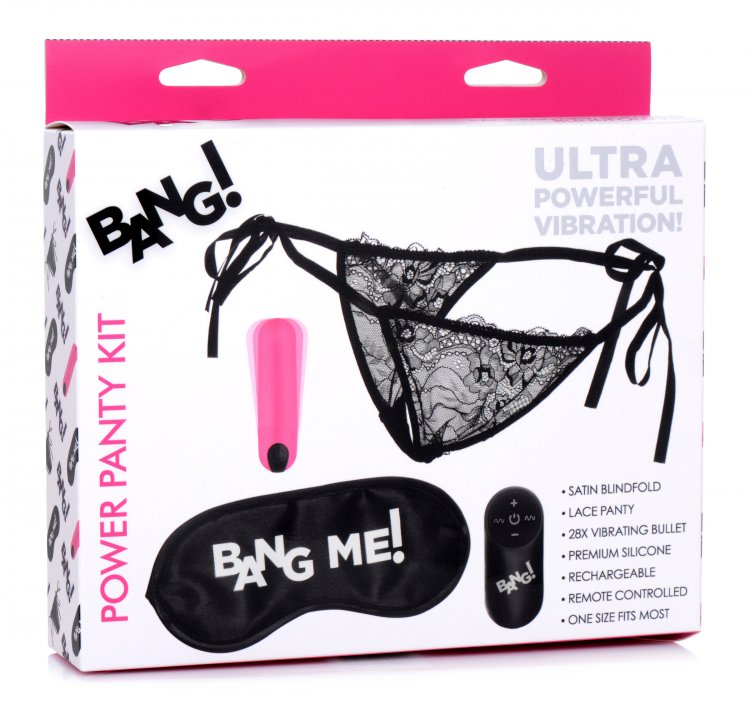 Tanga Panties Encaje Bala Vibracion Boundage Control Remoto 28X Power Panty Remote Control Bullet Kit