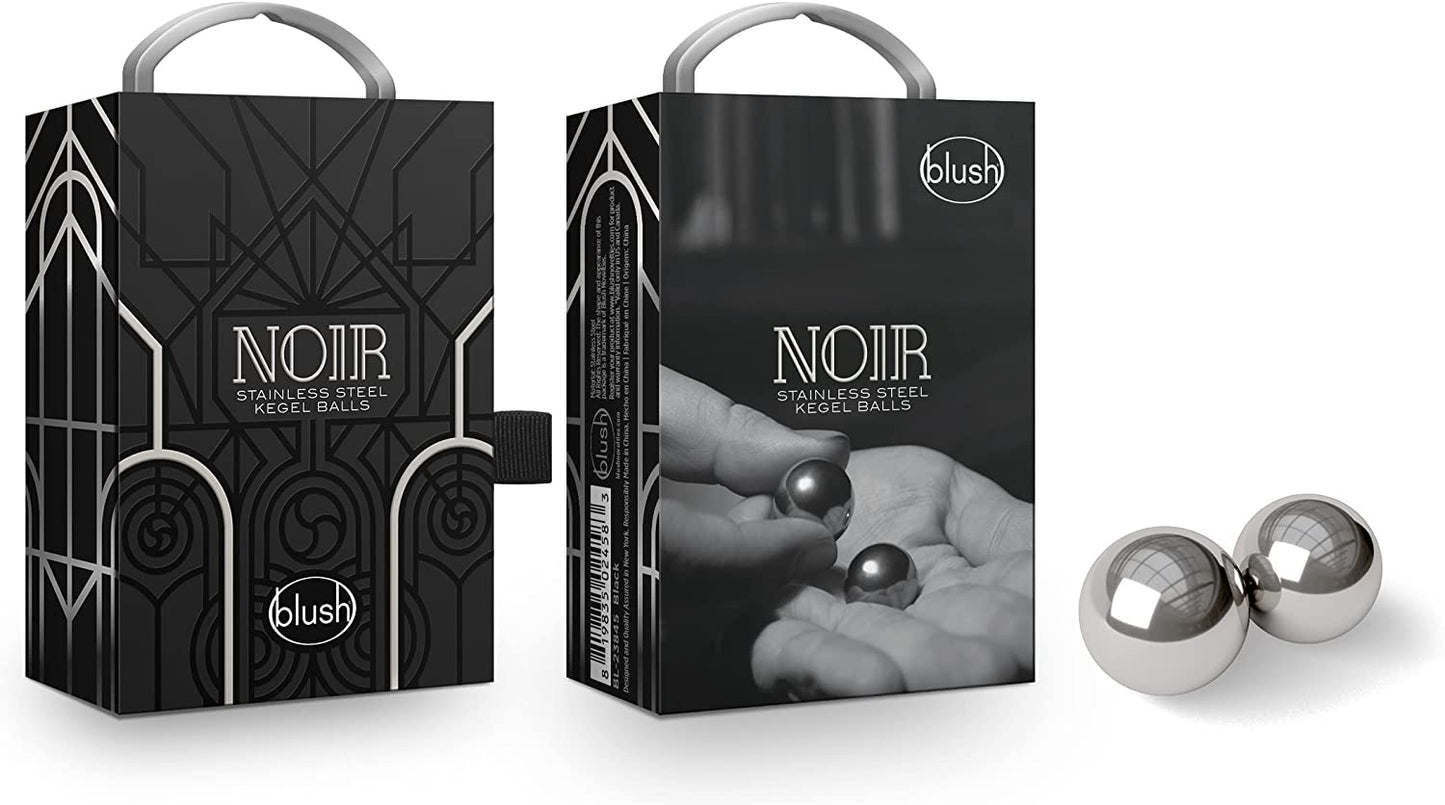 Blush Noir Bolas de Kegel de acero inoxidable 0.75 pulgadas Bienestar sexual para mujeres