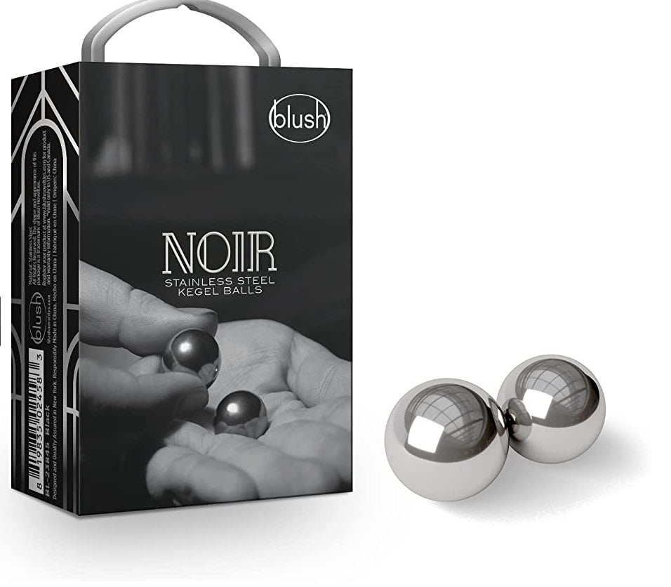 Blush Noir Bolas de Kegel de acero inoxidable 0.75 pulgadas Bienestar sexual para mujeres