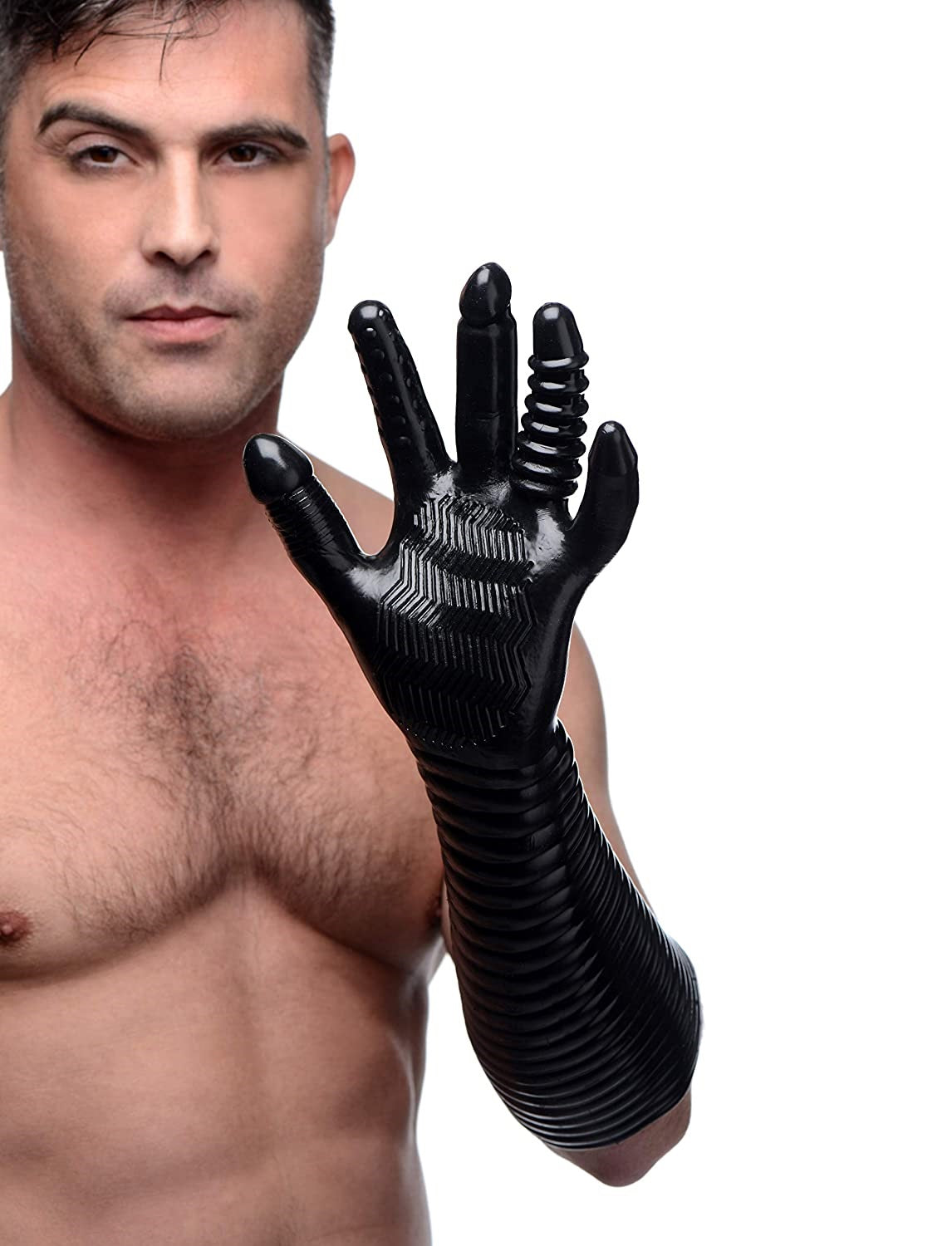 Guante Texturizado Anal Vaginal Juego Erotico Fisting Glove MASTURBATION GLOVE – BLACK