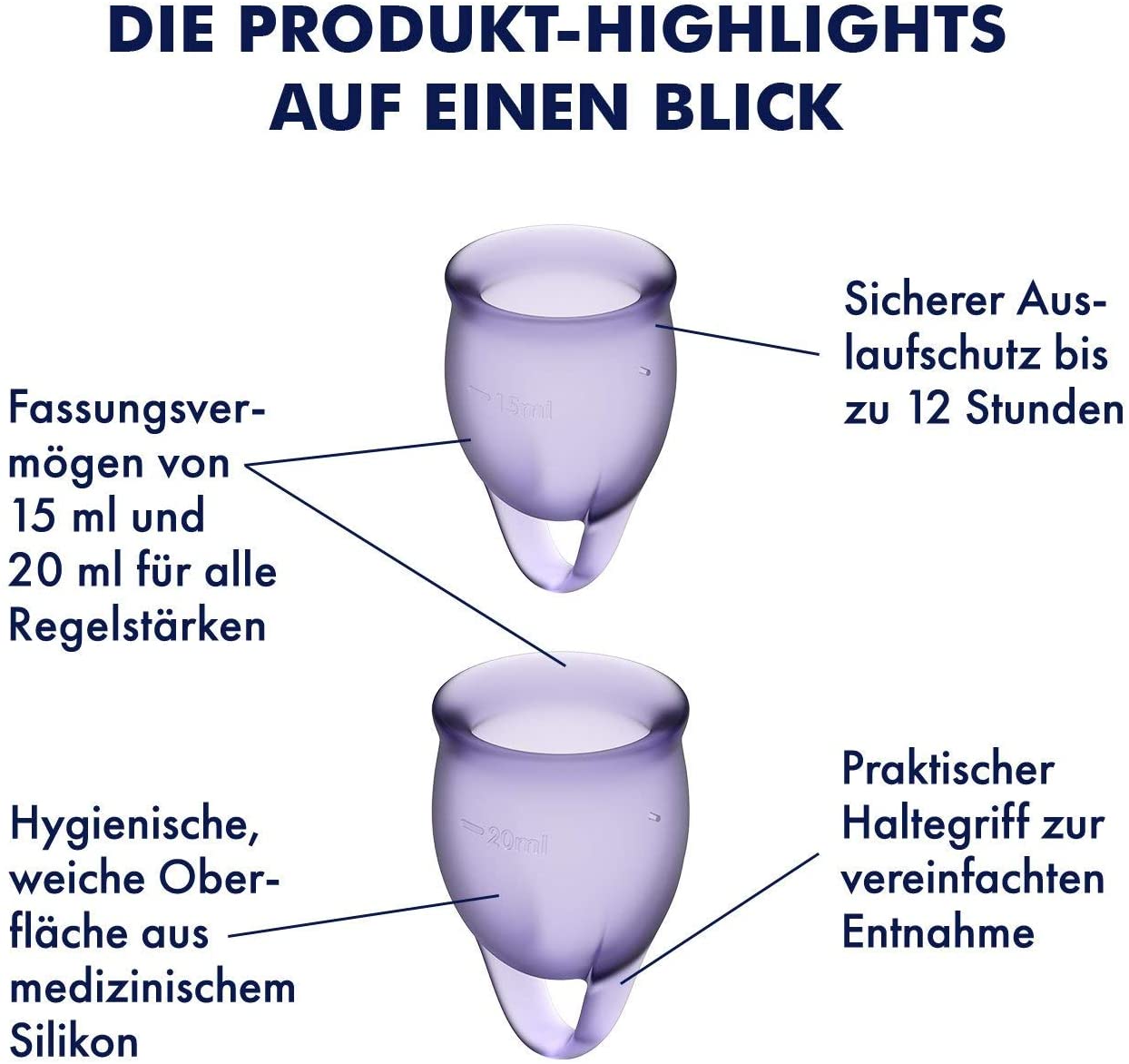 Copa Menstrual Satisfyer Cups Set Confident Sana Ecológica Higiénica