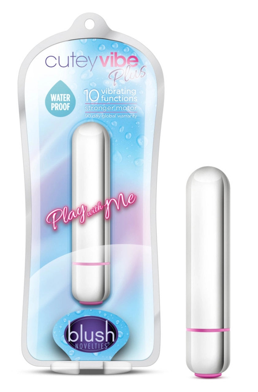 Balalita Vibradora Potente Masajeadora Play with Me - Cutey Vibe Plus - Silver