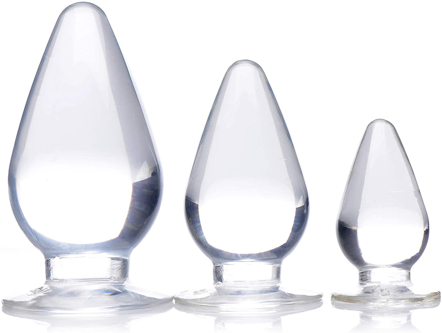 Plug Anal Entrenador Principiantes Sexo Anal Master Series Triple Cones 3 Piece Anal Plug Set - Clear