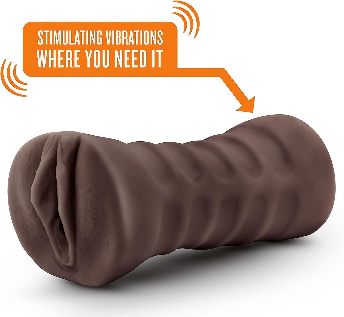 Masturbador Masculino Suave Rica Vagina Stroker Vibracion M for Men - Hot Chocolate - Brianna