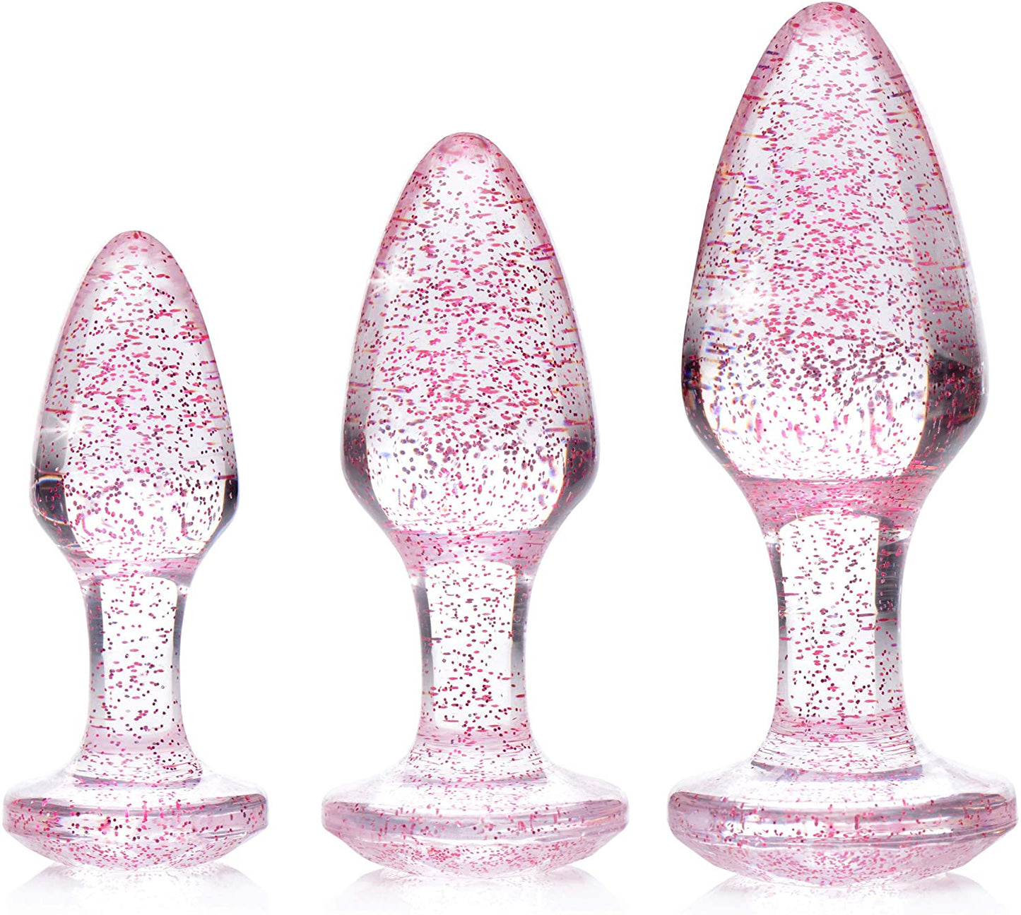 Plug Anal Con Gemas Entrenadoras Set Anales Kit Plug Glitter Gem Anal Plug Set - Pink