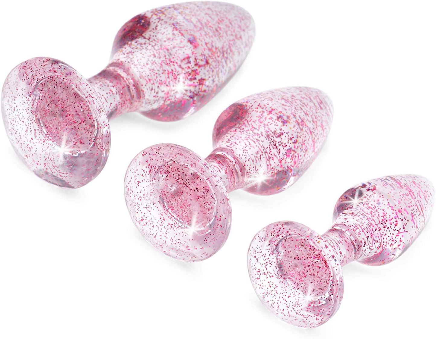 Plug Anal Con Gemas Entrenadoras Set Anales Kit Plug Glitter Gem Anal Plug Set - Pink