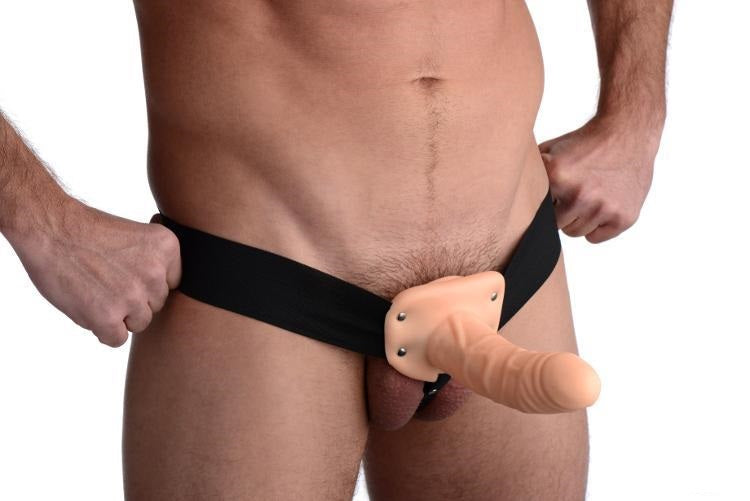 Dr. Skin 6 Inch Hollow Strap On Funda Extensión Unisex Arnés Y Dildo Hueco 15cm