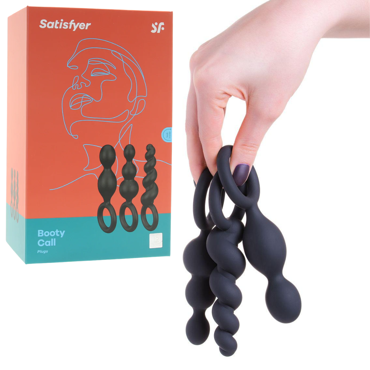 Plug Anal Set Silicon Estimulador Anal Satisfyer Plugs Booty Call (set of 3) (Black)
