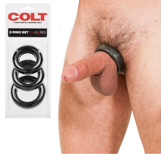 Anillos Extra Grandes, Anillo Set Pene Y Testículos Colt 3 Ring Set