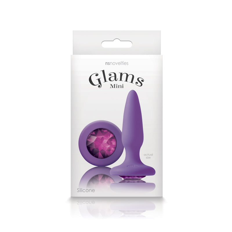 Plug Anal Silicona Sexo Anal Estimulante Principiante Glams Mini - Purple Gem