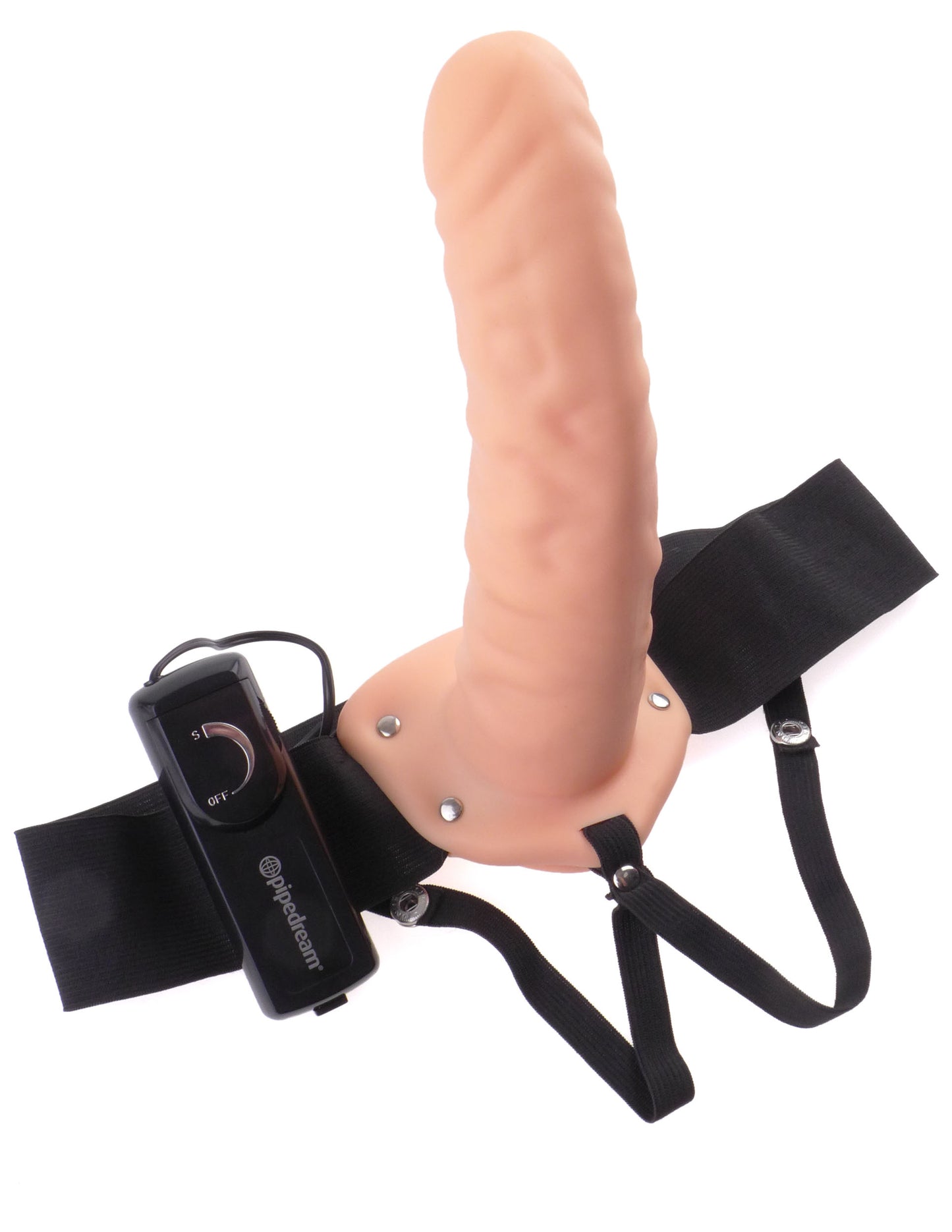 Arnes Dildo Hueco Vibrador 20cm Funda Extensión, Asistente de Erección Flesh