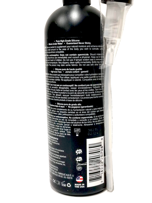 Wet Platinum Premium Lubricant 16oz. Silicon Grand Wet Platinum Premium Larga Duración