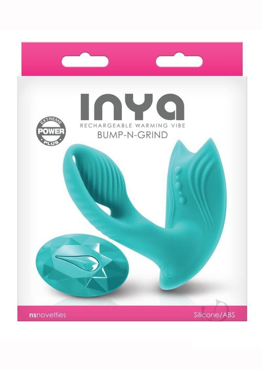 Vibrador Estimulador Caliente Vaginal Silicon Recargable Inya Bump-N-Grind Warming Vibe In Teal