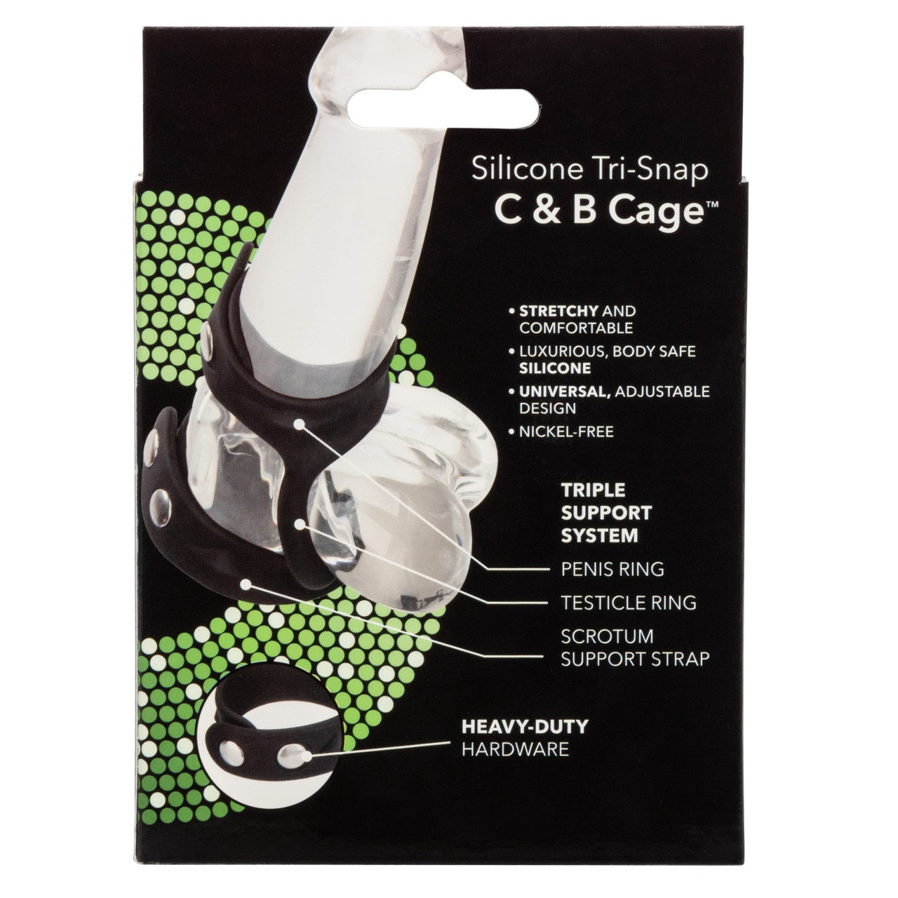 Anillo Ajustable Pene Testículos Hombre Cock Ring Silicona C & B Cage