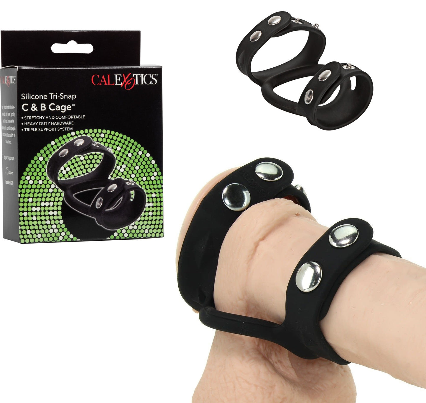 Anillo Ajustable Pene Testículos Hombre Cock Ring Silicona C & B Cage