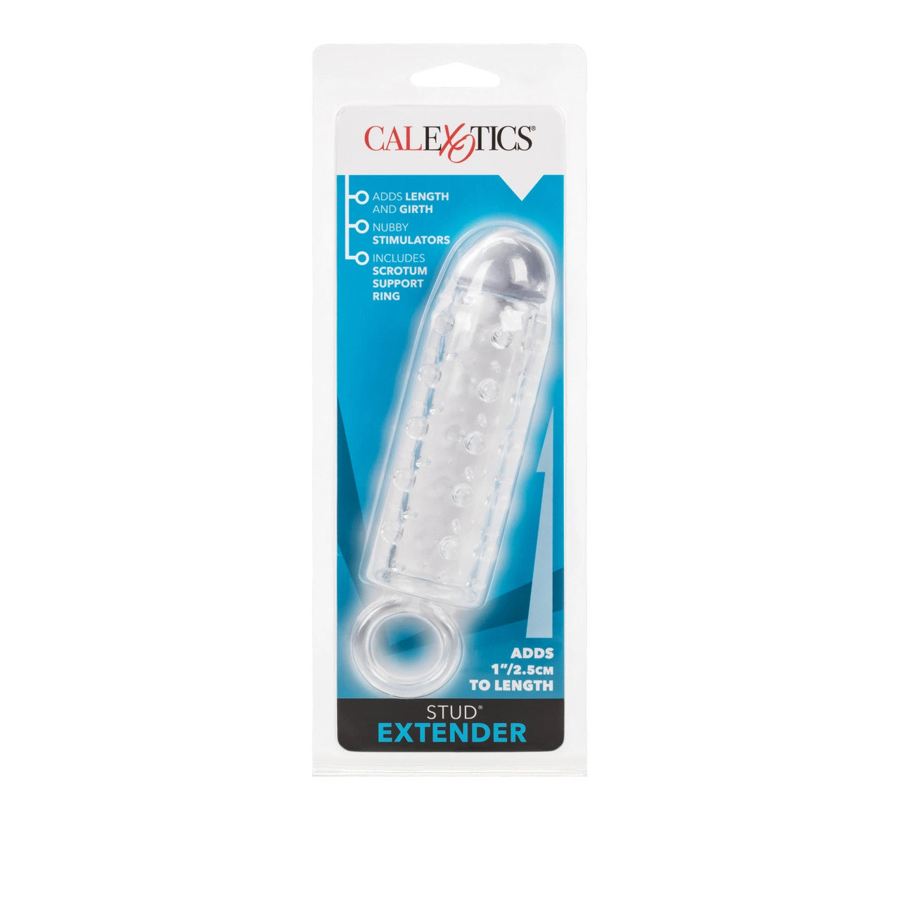 Funda Texturizada Stud Extender Sujetador Estimulante Stud Extender - Clear