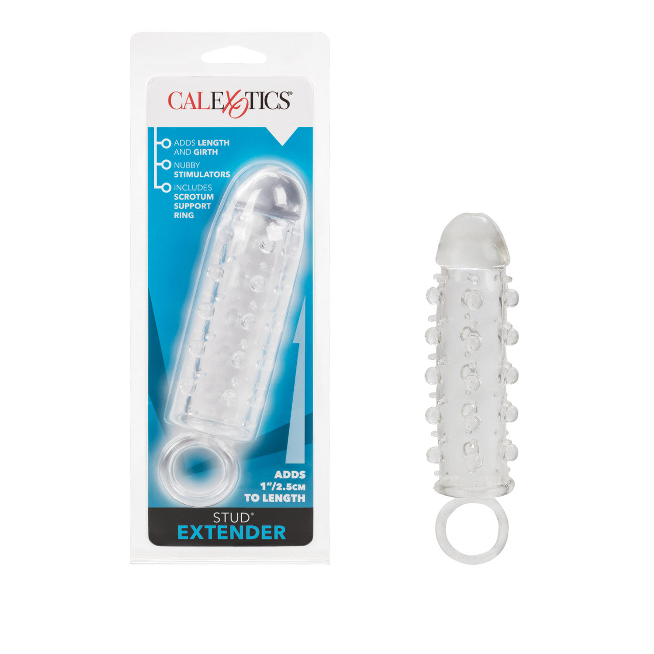 Funda Texturizada Stud Extender Sujetador Estimulante Stud Extender - Clear