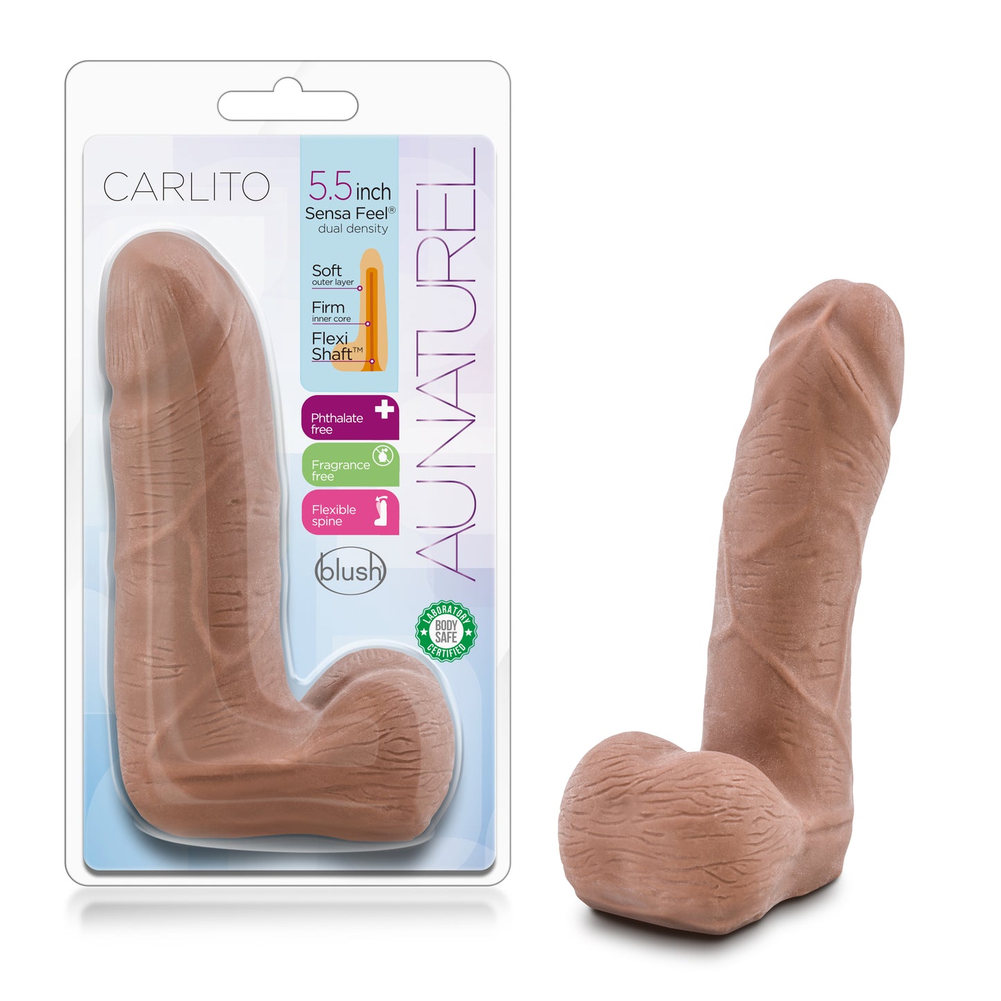 Carlito Au Naturel Dildo Pequeño 13cm Consolador Muy Realista Color Latino