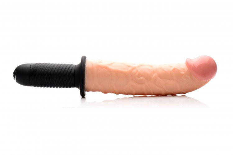 Potente Vibrador Grande Grueso 21cm Consolador The Curved Dicktator 13 Mode Vibrating Giant Dildo Thruster - Light