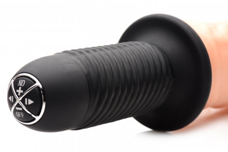 Potente Vibrador Grande Grueso 21cm Consolador The Curved Dicktator 13 Mode Vibrating Giant Dildo Thruster - Light