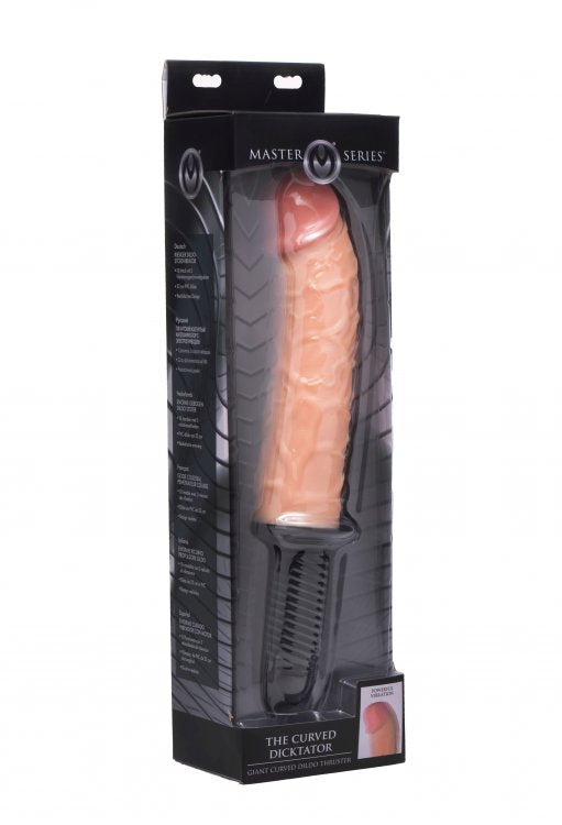 Potente Vibrador Grande Grueso 21cm Consolador The Curved Dicktator 13 Mode Vibrating Giant Dildo Thruster - Light
