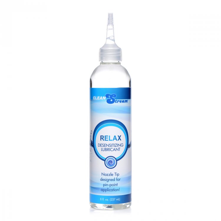 Lubricante Anal Anestesico Relax 237ml Relajante Relax Desensitizing Lubricant with Nozzle Tip - 8 oz.