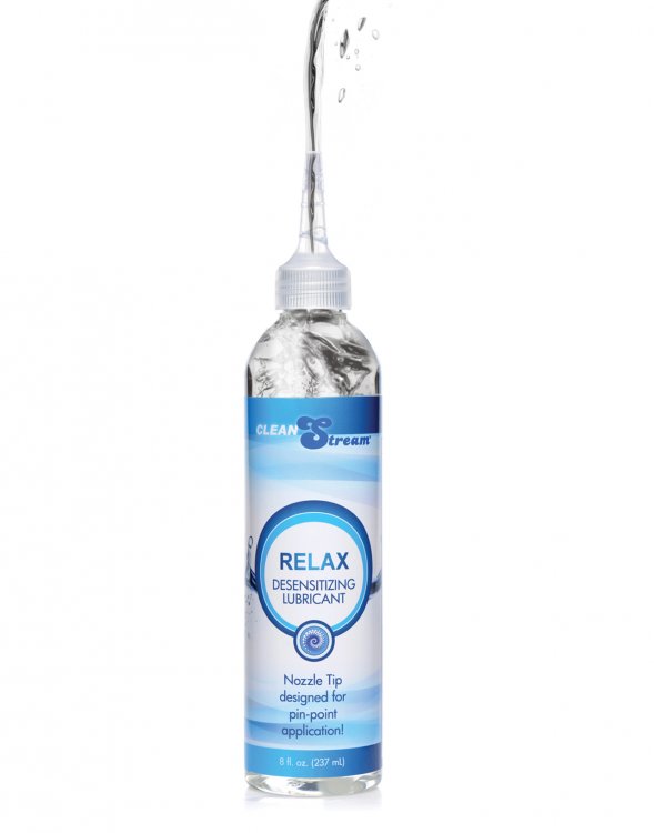 Lubricante Anal Anestesico Relax 237ml Relajante Relax Desensitizing Lubricant with Nozzle Tip - 8 oz.