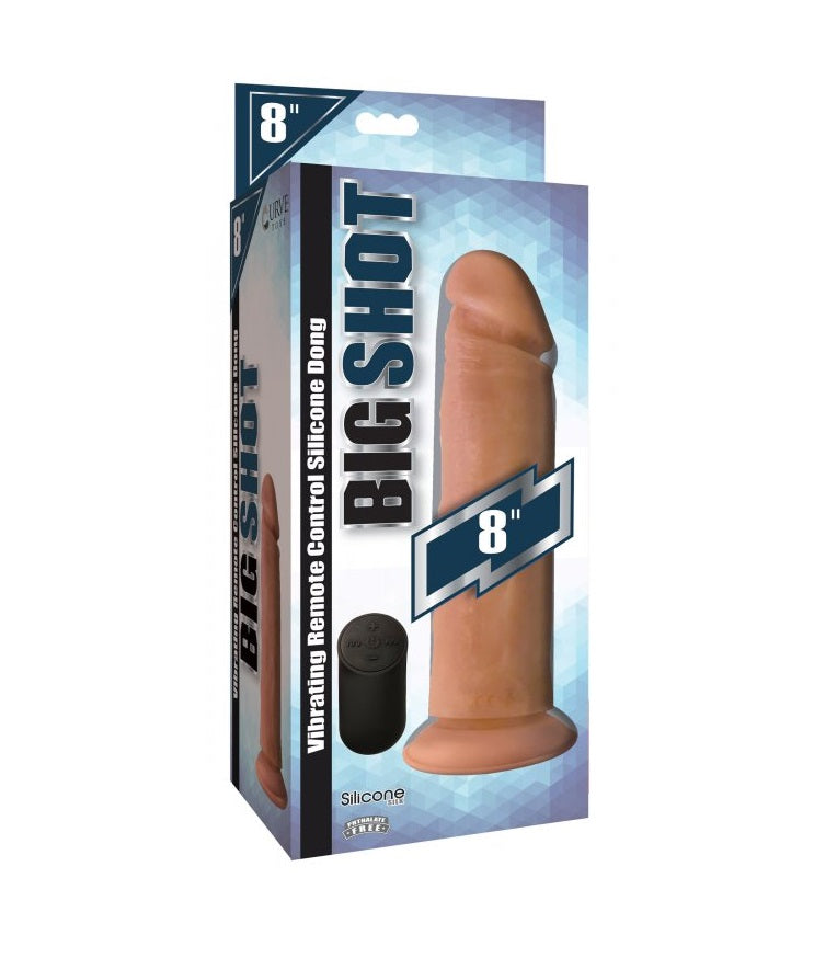 Gran Vibrador De Silicon Recargable 20cm Consolador Control Big Shot Vibrating Remote Control Silicone Dildo - 8 Inch