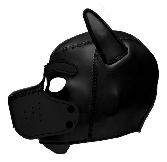 Mascara Perro De Neopreno Suave Disfraz De Perro Cosplay Gay Spike Neoprene Puppy Hood Black