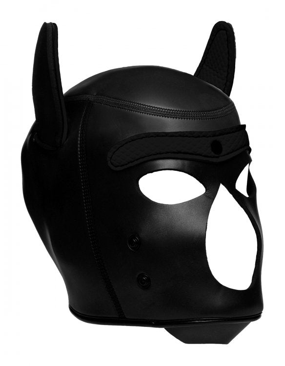 Mascara Perro De Neopreno Suave Disfraz De Perro Cosplay Gay Spike Neoprene Puppy Hood Black