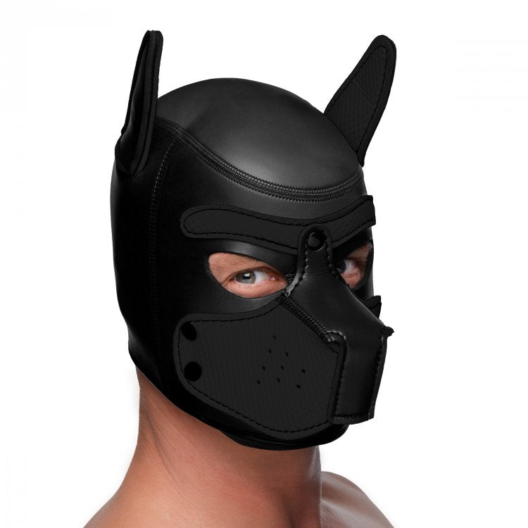 Mascara Perro De Neopreno Suave Disfraz De Perro Cosplay Gay Spike Neoprene Puppy Hood Black