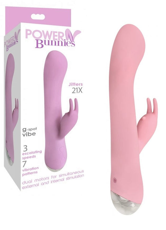 Vibrador Consolador Vaginal Estimula Clítoris Silicon Bunnies Jitters 21X Silicone Rabbit Vibrator