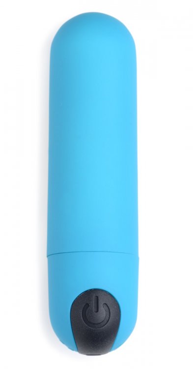 Bala Inalámbrica Potente Recargable Control Remoto Vibrador Vibrating Bullet with Remote Control - Blue