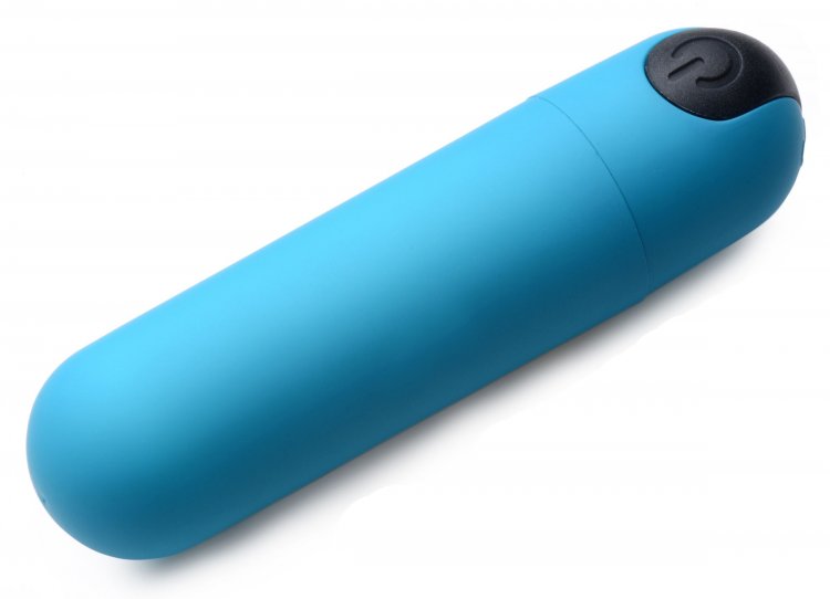 Bala Inalámbrica Potente Recargable Control Remoto Vibrador Vibrating Bullet with Remote Control - Blue