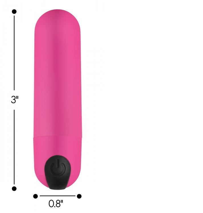 Bala Inalámbrica Potente Recargable Control Remoto Vibrador Vibrating Bullet with Remote Control - pink
