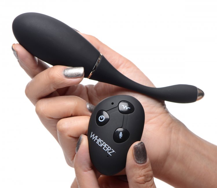 Vibrador Unisex Huevo Control Remoto Silicona Under Voice Activated 10X Vibrating Egg with Remote Control