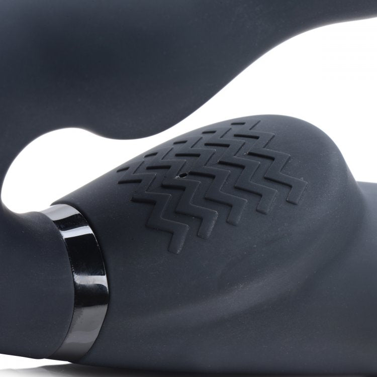 Dildo Vibrador Silicon Consolador Strap-on Lesbico Ergo-Fit Twist Inflatable Vibrating Strapless Strap-on - Black