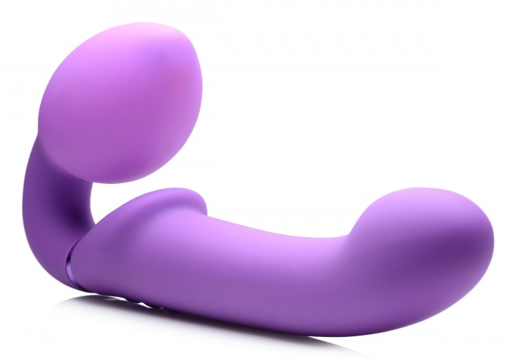 Vibrador Dildo Strapless Strap-on Control Pulsaciones Vagina 10X Ergo-Fit G-Pulse Inflatable & Vibrating Strapless Strap-On - Purple